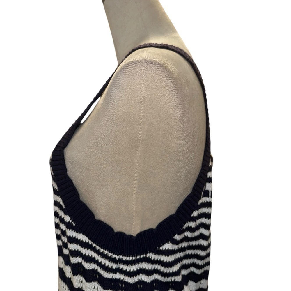 Joie Crochet White Blue Maxi Sleeveless Dress XL NWT - Picture 7 of 10